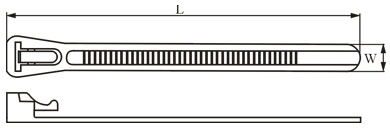 尼龙扎带的规格标准_可松式尼龙扎带结构图